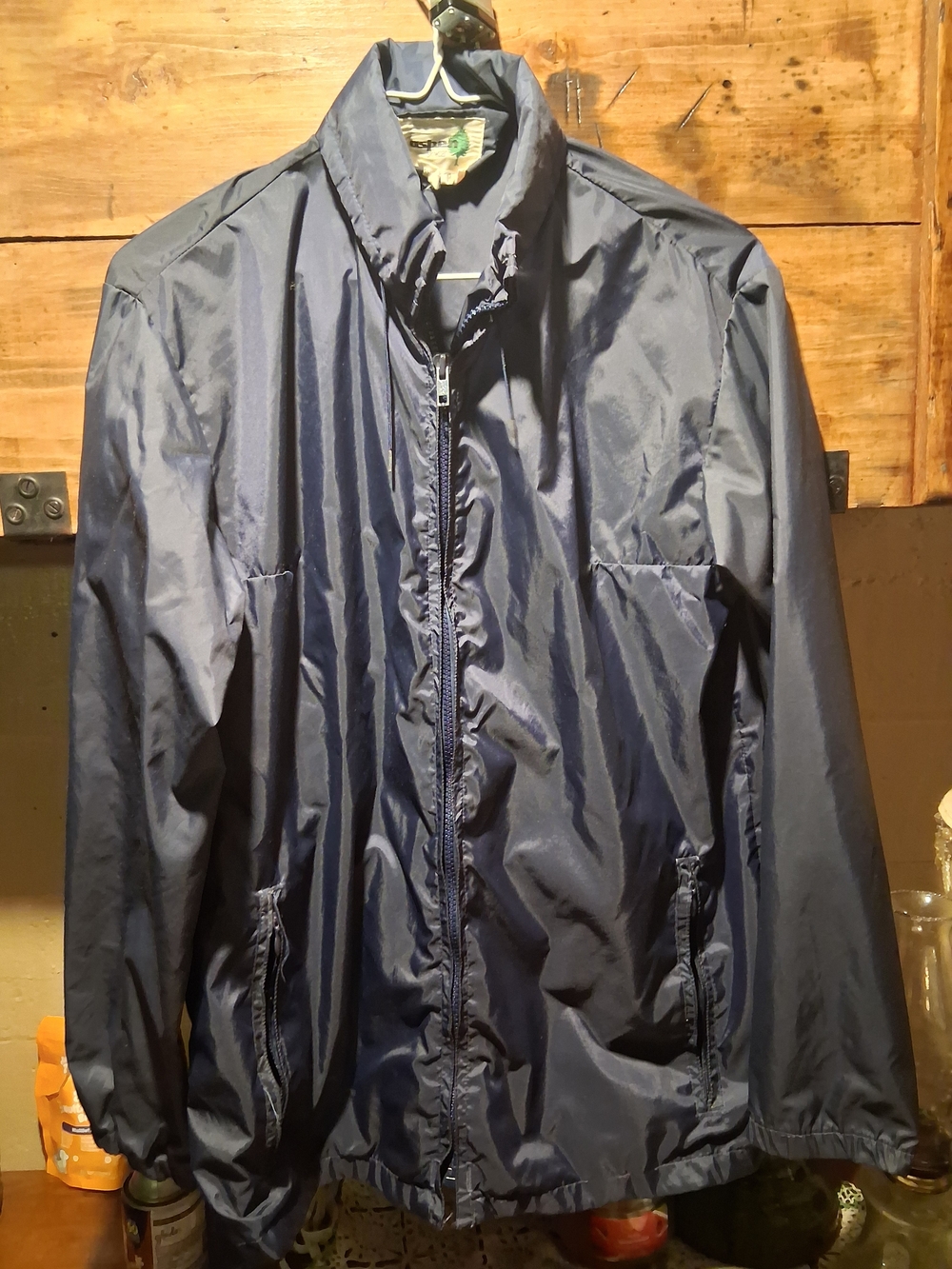 Lightweight Navy Windbreaker Jacket